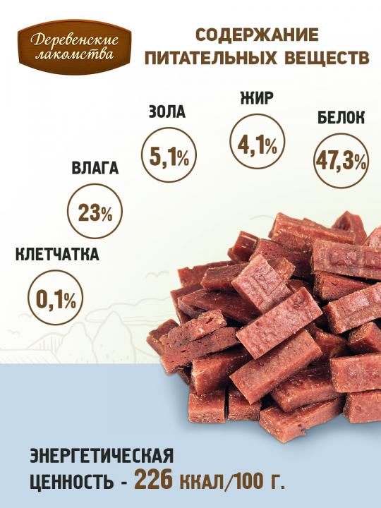 Лакомство Ломтики ягненка нежные для кошек, 5 шт