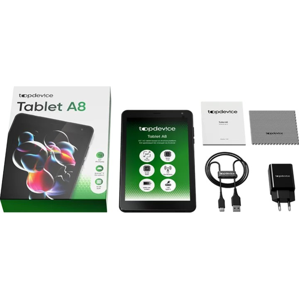 Планшет «TopDevice» Tablet A8, TDT4518_4G_E_CIS, grey