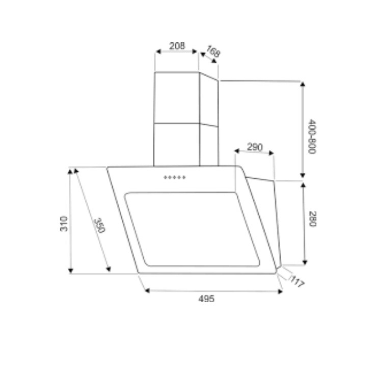 Вытяжка кухонная EXITEQ EX-1025 белая