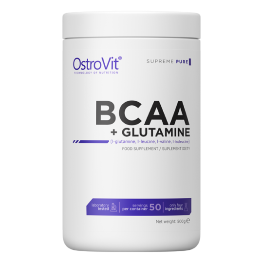 Bcaa + Glutamine (БЦАА+Глютамин) 500g Без вкуса(Natural) Ostrovit (Польша)