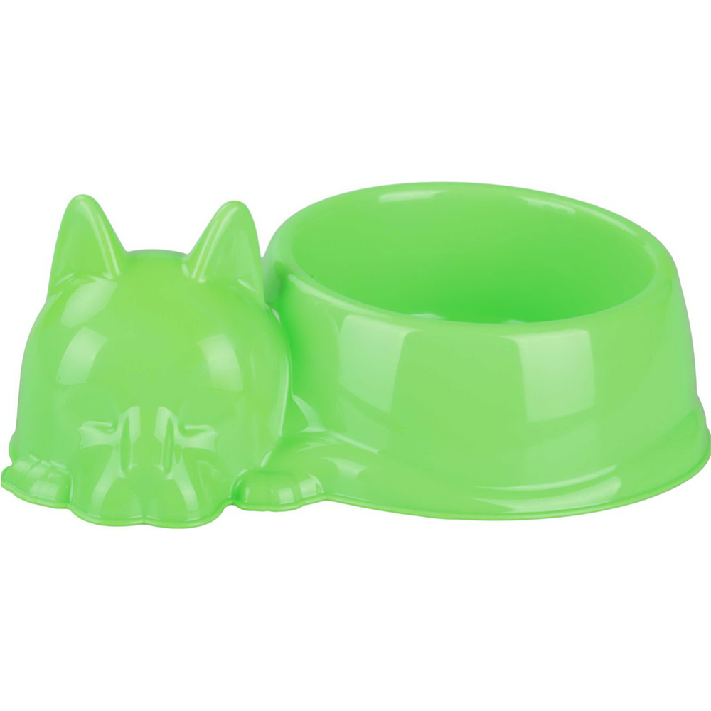 Миска для кошек «Альтернатива» Барсик, зелёный, 0.5 л