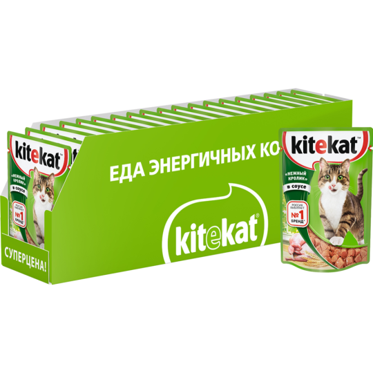 Корм для кошек «Kitekat» кролик в соусе, 85 г