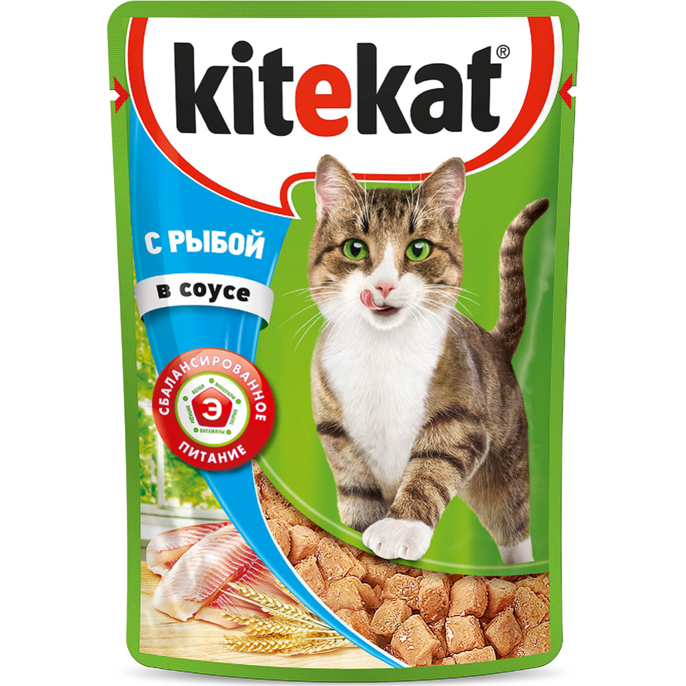 Корм для кошек «Kitekat» рыба в соусе, 85 г #1