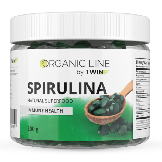 1WIN / Спирулина в таблетках, детокс для похудения, Spirulina суперфуд, 400 табл.