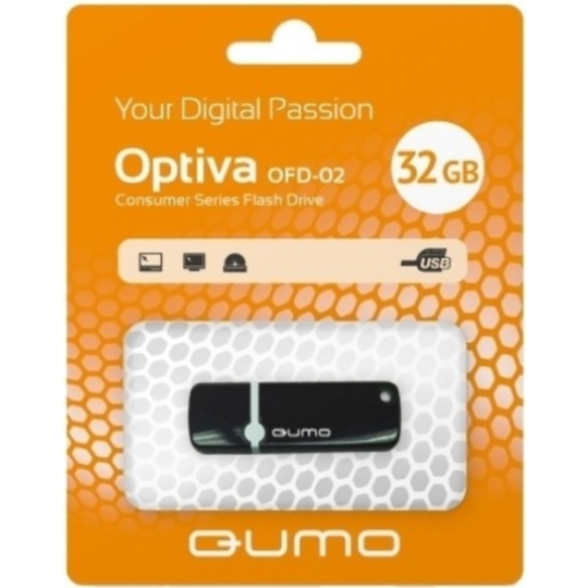 USB-накопитель «Qumo» Optiva 02 Black, Q24437