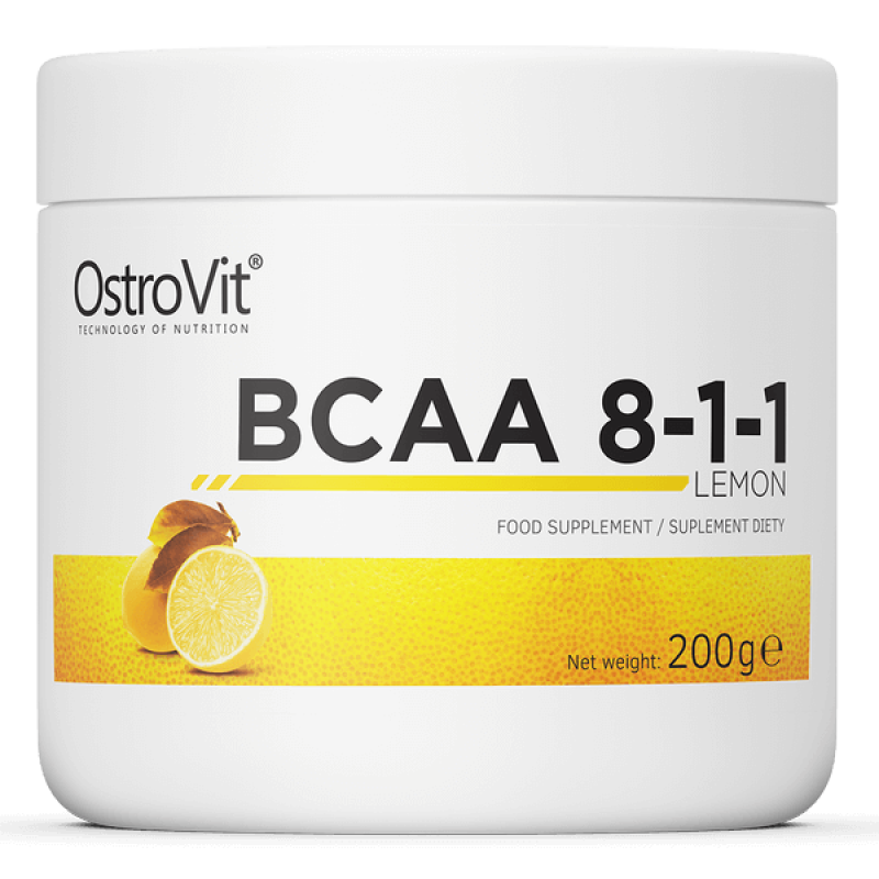 БЦАА BCAA 8-1-1 200 г Лимон (Lemon) OstroVit, Польша