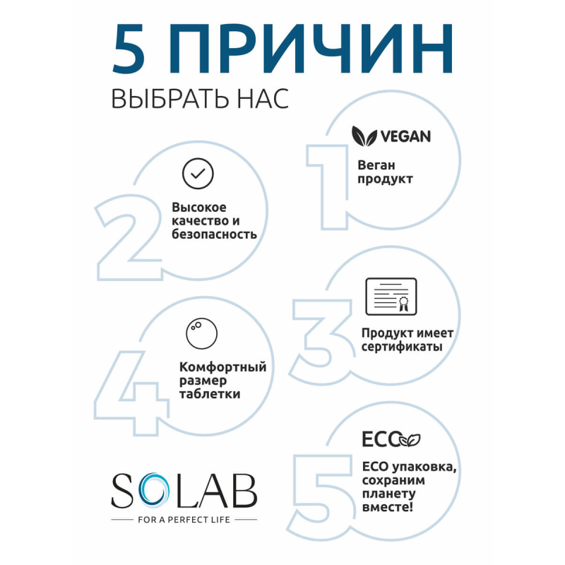 SOLAB / Спирулина натуральная в таблетках, 200 табл.