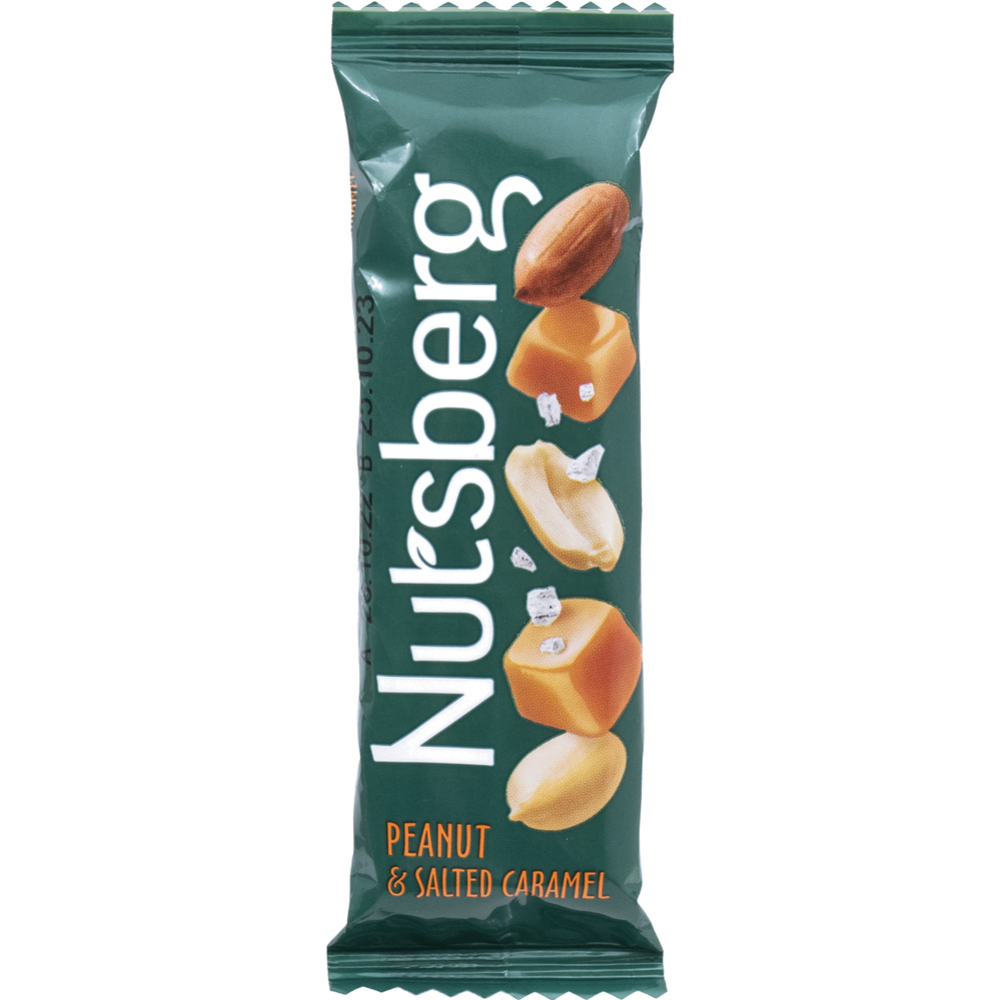 Батончик арахисовый «Nutsberg» с соленой карамелью, 40 г #0