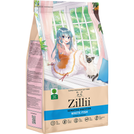 Корм для кошек «Zillii» Sensitive Digestion Cat, белая рыба, 2 кг