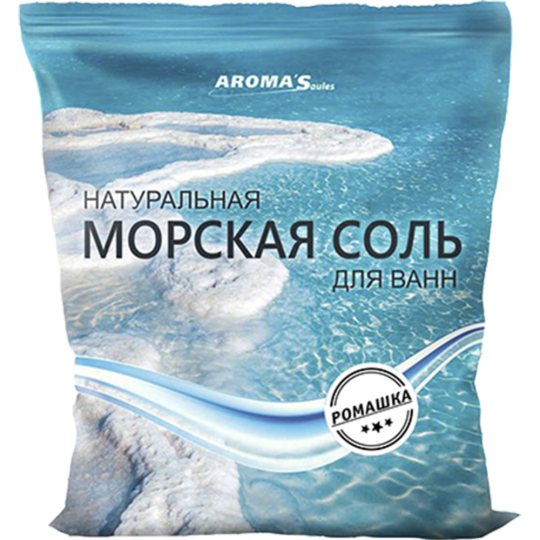 Соль морская для ванн «Aroma'Saules» с экстрактом ромашки, 1 кг