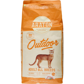 Корм для кошек «Arаton Outdoor» с курицей и индейкой, 15 кг