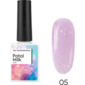 Ба­зо­вое по­кры­тие для ногтей «TNL» Professional, Potal Milk №5 ро­зо­вый, со све­то­от­ра­жа­ю­щей по­та­лью, 1502283, 10 мл