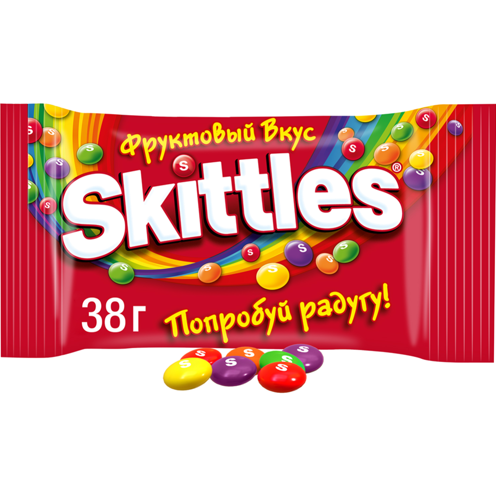 Драже же­ва­тель­ное «Skittles» фрукты, 38 г