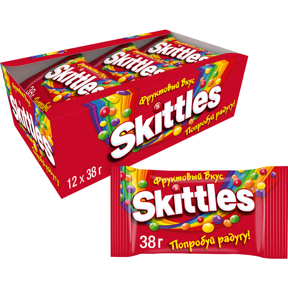 Драже жевательное «Skittles» фрукты, 38 г #1