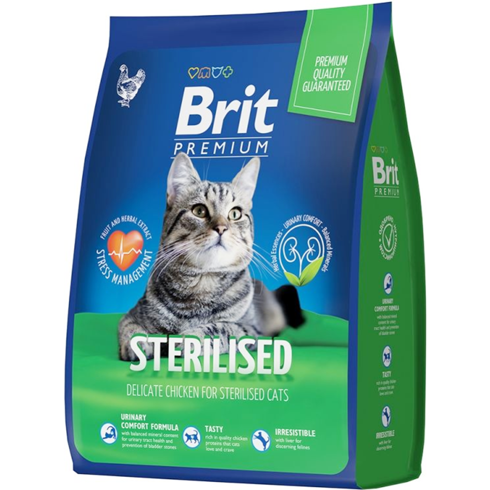 Корм для кошек «Brit» Premium Sterilised, курица, 400 г