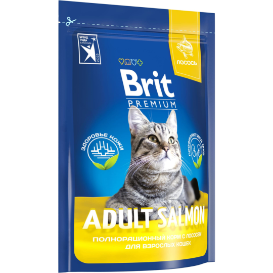 Корм для кошек «Brit» Premium Adult, лосось, 400 г