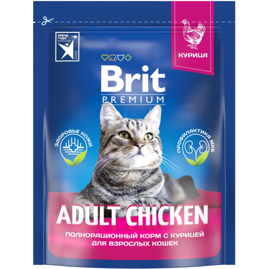 Корм для кошек «Brit» Premium Adult, курица, 400 г