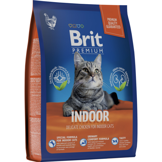 Корм для кошек «Brit» Premium Indoor, курица, 400 г