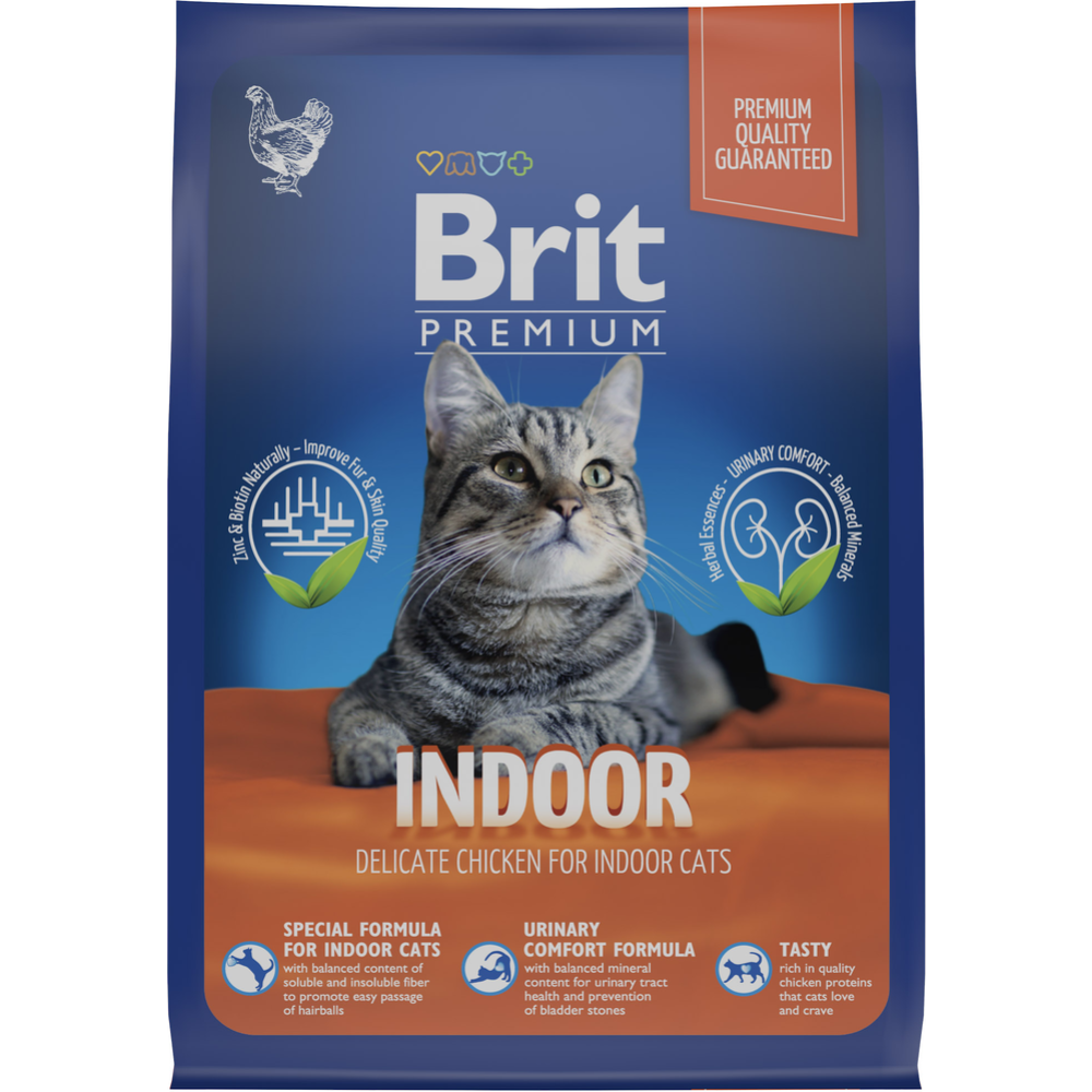 Корм для кошек «Brit» Premium Indoor, курица, 400 г