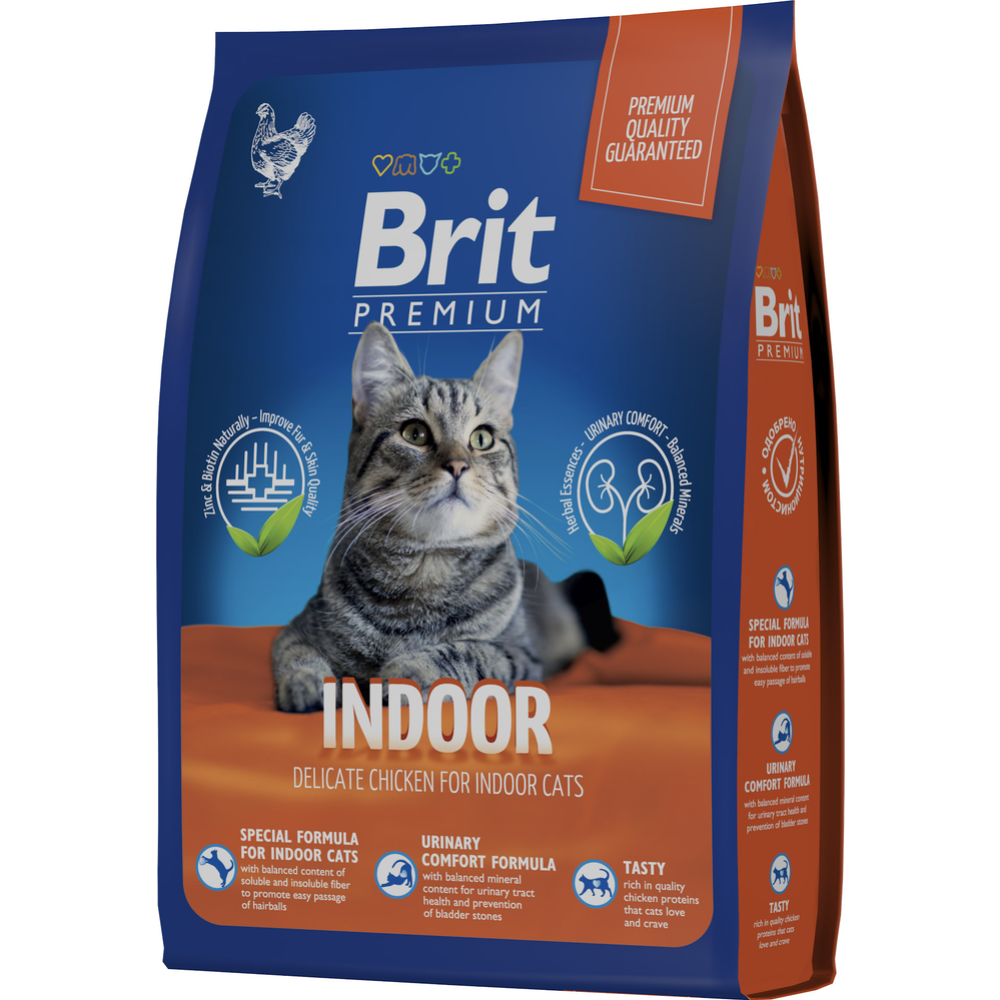 Корм для кошек «Brit» Premium Indoor, курица, 400 г