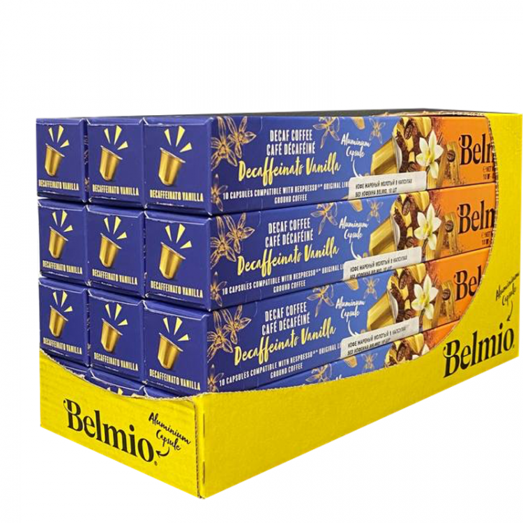 Набор кофе в капсулах Belmio Decaffeinato Vanilla стандарт Nespresso 120 КАПСУЛ