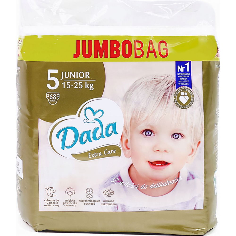 Картинка товара Подгузники детские «Dada» Extra Care, размер Junior 5, 15-25 кг, 68 шт