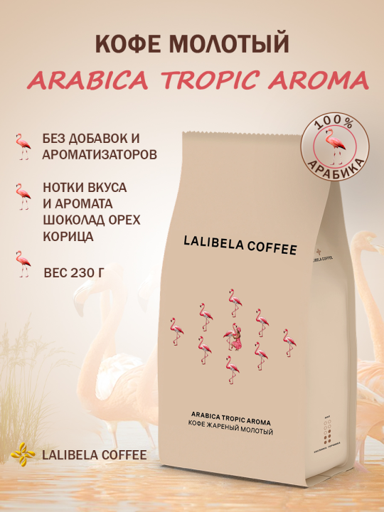 Кофе молотый набор - LALIBELA COFFEE (TROPIC AROMA+JUNGLE FANTASY) 460гр.