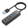 USB-хаб конвертер HOCO HB25 USB-A - USB3.0 / USB2.0*3 черный