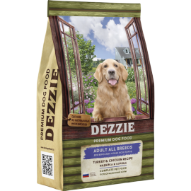 Корм для собак «Dezzie» Adult Dog, индейка/курица, 15 кг