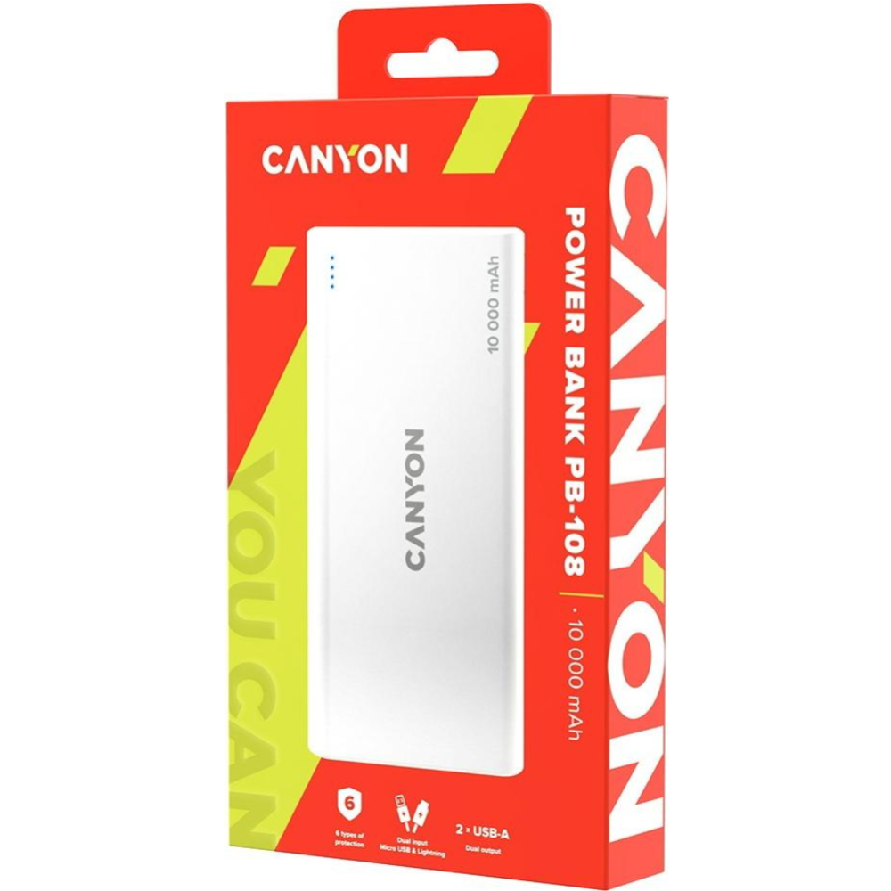 Портативное зарядное устройство «Canyon» CNE-CPB1008W
