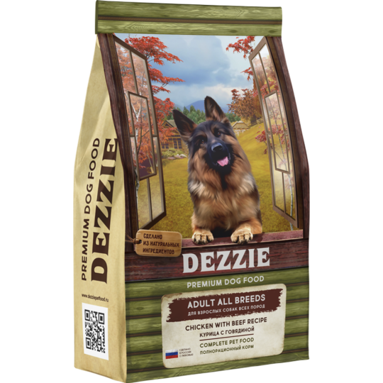 Корм для собак «Dezzie» Adult Dog, курица/говядина, 15 кг