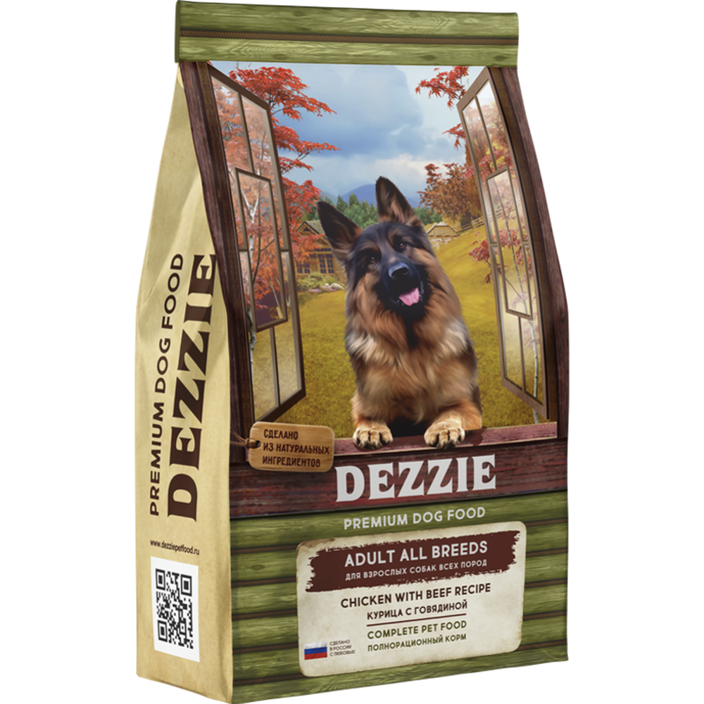 Корм для собак «Dezzie» Adult Dog, курица/говядина, 800 г