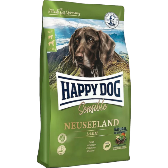 Корм для собак «Happy dog» Neuseeland, с ягненком и рисом, 4 кг