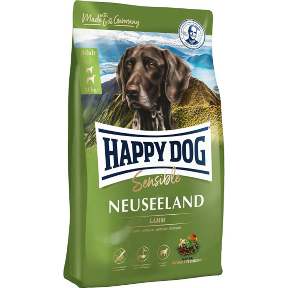 Корм для собак «Happy Dog» Supreme Nevseeland, ягненок/рис, 12.5 кг