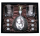 Подарочный набор для виски со штофом, 2 стакана, 6 камней AmiroTrend ABW-403 brown crystal