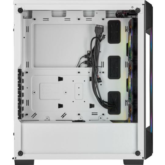 Корпус для компьютера «Corsair» iCUE 220T RGB Tempered Glass Mid-Tower Smart, White, CC-9011191-WW