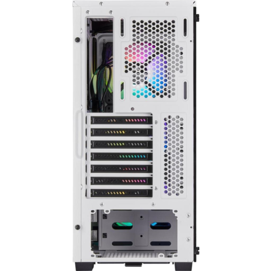 Корпус для компьютера «Corsair» iCUE 220T RGB Tempered Glass Mid-Tower Smart, White, CC-9011191-WW