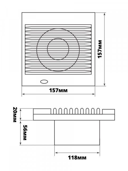 Вентилятор вытяжной настенный вытяжка для ванны 120мм 20w SQ1807-0117