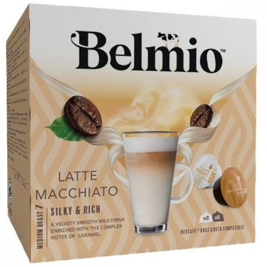 Кофе в капсулах Belmio Latte Macchiato (8х6,5г + 8х17,8г) стандарт Dolce Gusto 16 капсул