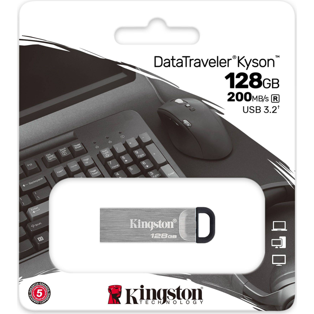 USB Flash «Kingston» Kyson 128GB Gen 1, DTKN/128GB