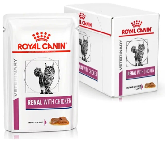 Ветеринарный влажный корм для кошек Royal Canin Renal Feline, 85 гр х 12 шт.