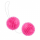 Розовые анально-вагинальные шарики с мягкими шипами