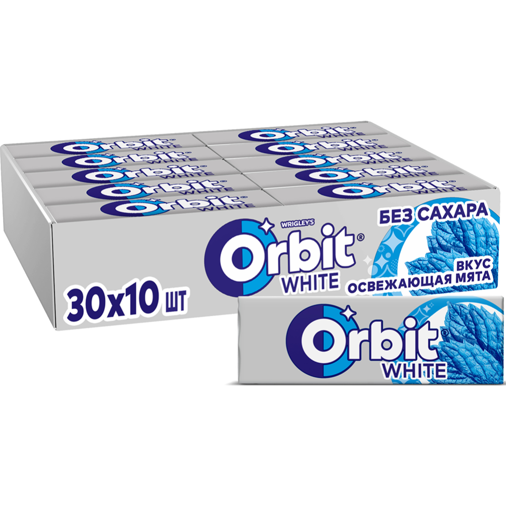 Жевательная резинка «Orbit» White, освежающая мята, 13.6 г #1