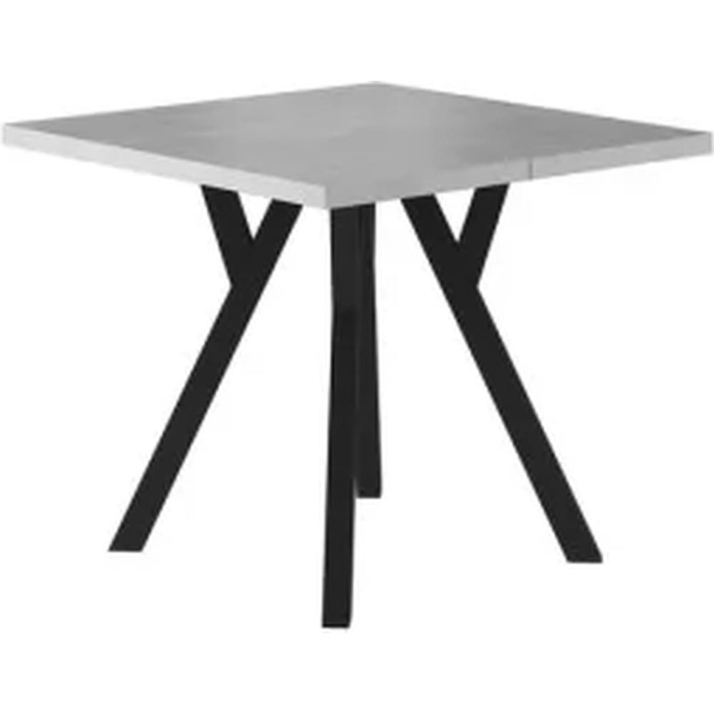 Обеденный стол «Signal» Merlin, раскладной, Бетон/черный 90-240/90/76, MERLINBTC90
