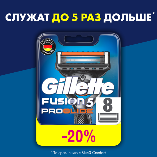 Смен­ные кас­се­ты / лезвия для бритья муж­ские Gillette Fusion 5 Proglide 8 шт.