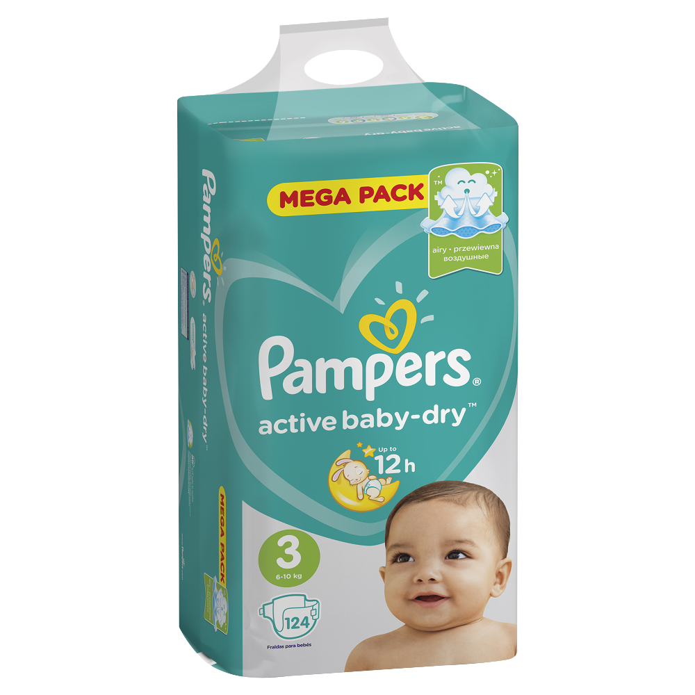 Подгузники детские «Pampers» Active Baby-Dry, размер 3, 6-10 кг, 124 шт #6