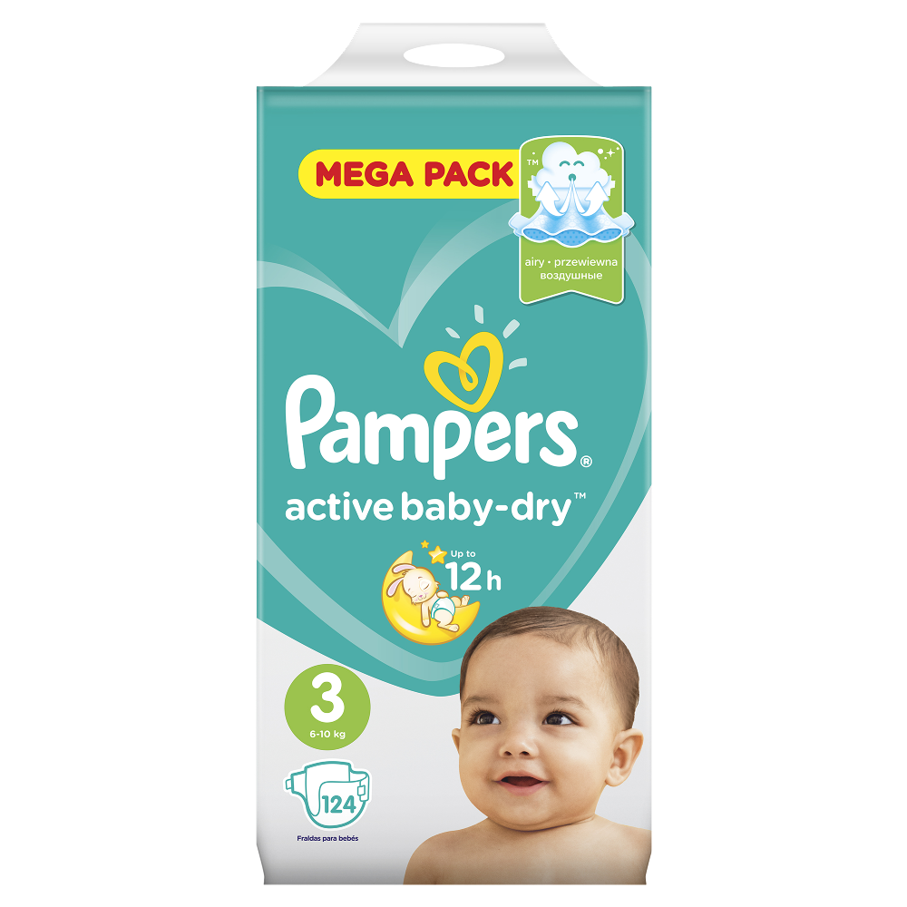 Подгузники детские «Pampers» Active Baby-Dry, размер 3, 6-10 кг, 124 шт #7