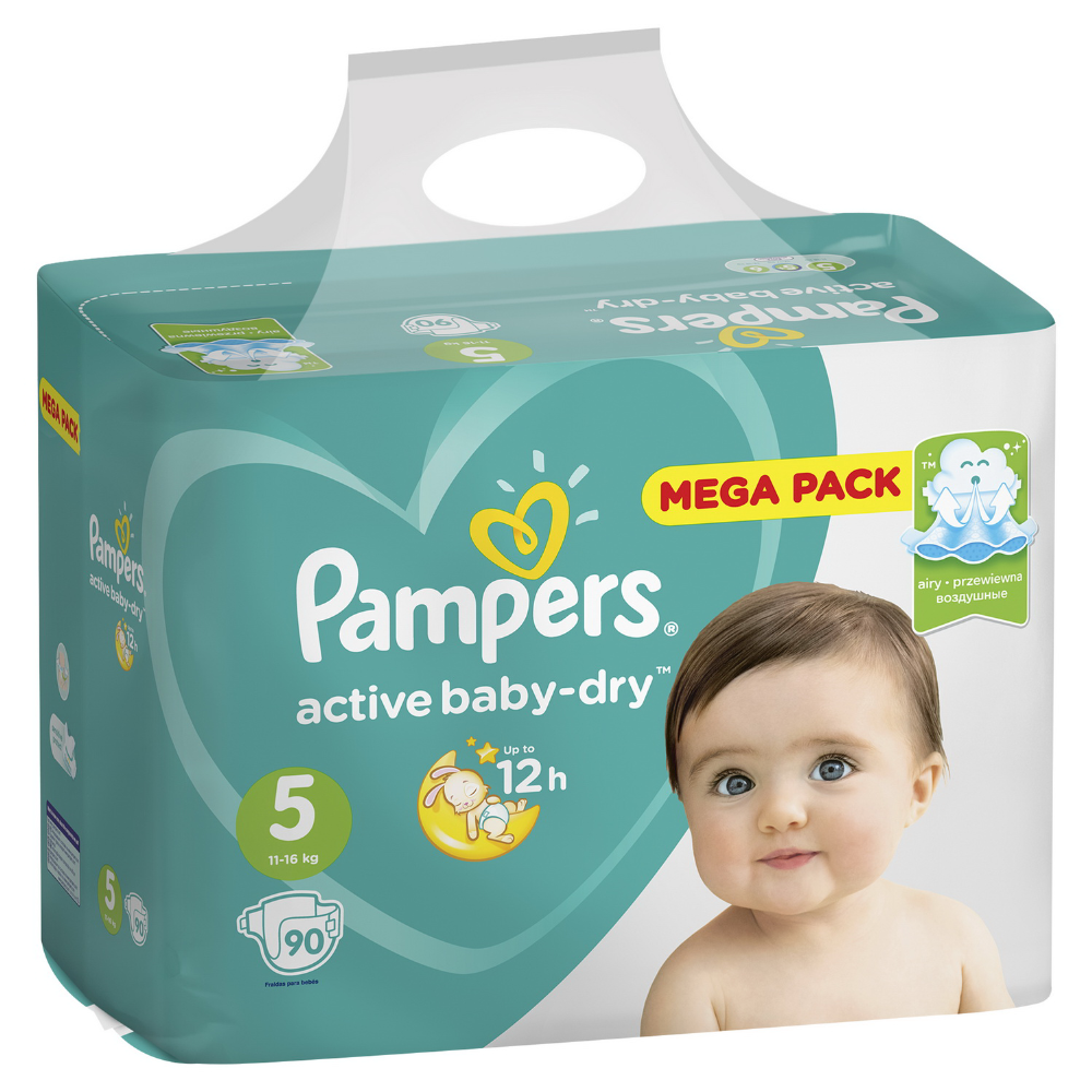 Подгузники детские «Pampers» Active Baby-Dry, размер 5, 11-16 кг, 90 шт