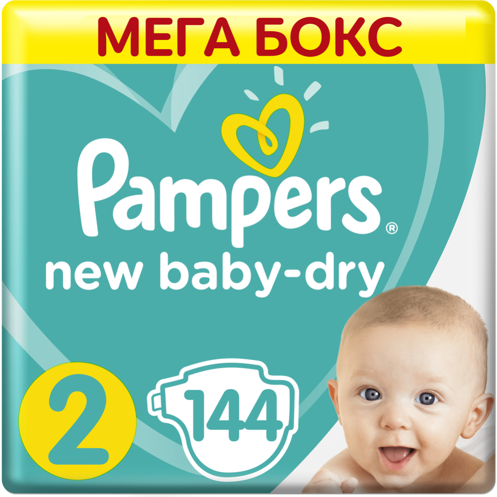 Подгузники детские «Pampers» New Baby-Dry, размер 2, 4-8 кг, 144 шт