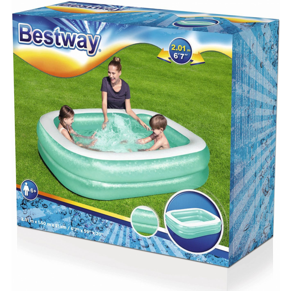 Надувной бассейн «Bestway» 54005, семейный, 201х150х51 см, 450 л
